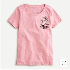 NWT J.Crew Flamingo Seaside Club T-Shirt Sz L